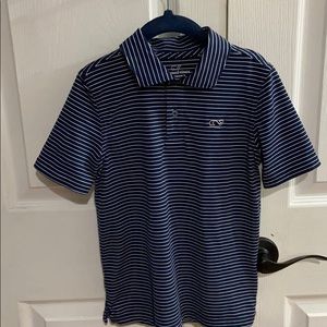 Vineyard Vines Boys Performance Polo (Navy/White)
